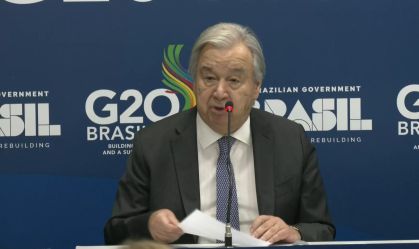 Secretário-geral da ONU diz no G20 que "fracasso na COP29 não é uma opção"