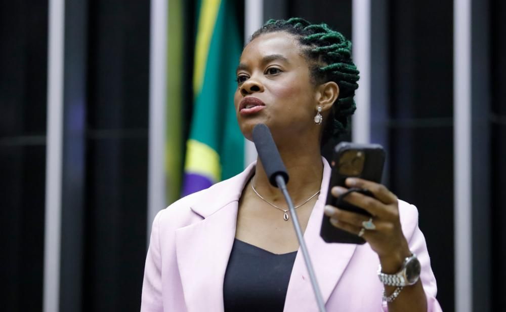 A deputada federal Carol Dartora (PT-PR) discursa no plenário da Câmara
