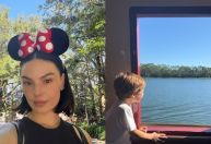 Isis Valverde exibe fotos na Disney com filho e noivo: "Mágico e inesquecível"