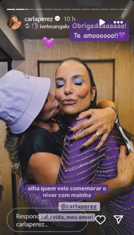 Ivete Sangalo deseja feliz aniversário à amiga Carla Perez • Instagram/ Carla Perez