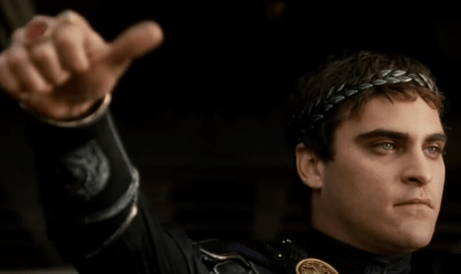 Joaquin Phoenix em "Gladiador"