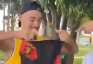 Jogador do Santa Cruz rasga e faz "churrasco" com camisa do Sport, que reage