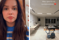 Juliette mostra detalhes da obra de nova mansão com quarto gigante