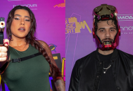 Lauana Prado e Gustavo Mioto se fantasiam para show em cruzeiro; veja fotos