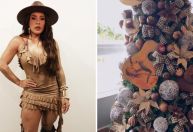 Lauana Prado mostra árvore de Natal; decoração traz violão e chapéu