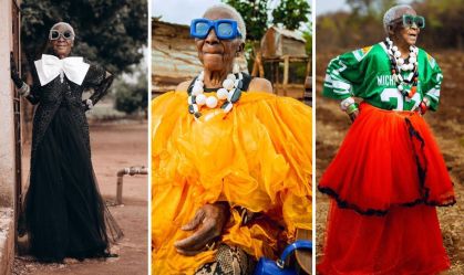 Vovó chama a atenção na web com looks fashionistas