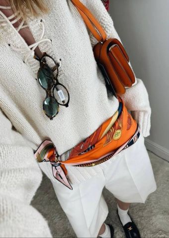 Lenço com shorts • Reprodução/Pinterest