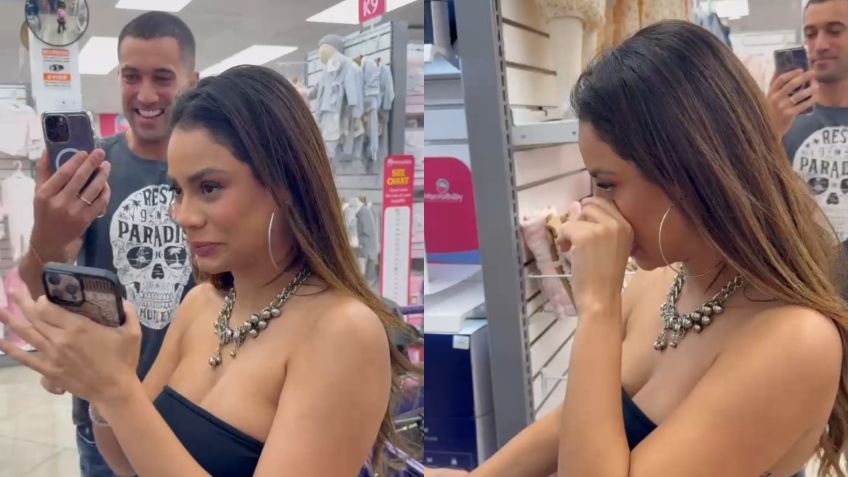A cantora Lexa ficou emocionada ao fazer as compras do enxoval de Sofia • Divulgação