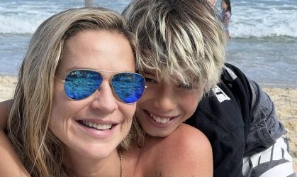 Luana Piovani se despede do filho ao curtir praia no Rio; veja fotos