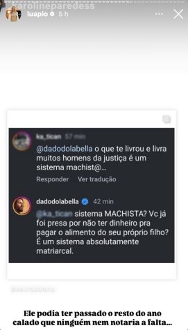 Atriz discordou de declaração recente de Dolabella • Instagram/Luana Piovani