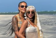 Ludmilla publica novas fotos com Brunna Gonçalves grávida; veja