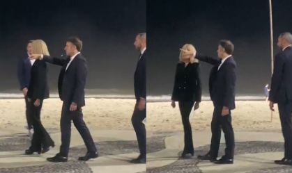 No Rio para o G20, Macron caminha à noite pela orla de Copacabana
