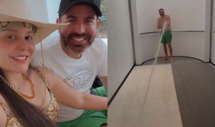 Maraisa mostra banho de mangueira em noivo e se diverte; veja vídeo