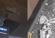 Pedaço de concreto cai do teto de estação do metrô de SP e fere passageira