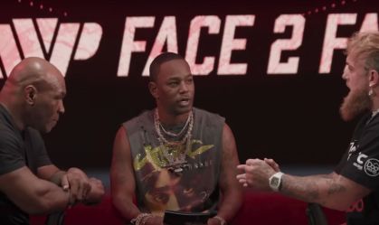Jake Paul fica frente a frente com Tyson e prega respeito: "Ele é assustador"