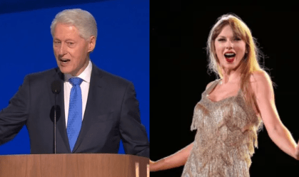 "Eu não conseguiria", diz Bill Clinton sobre acesso ao camarim de Taylor Swift