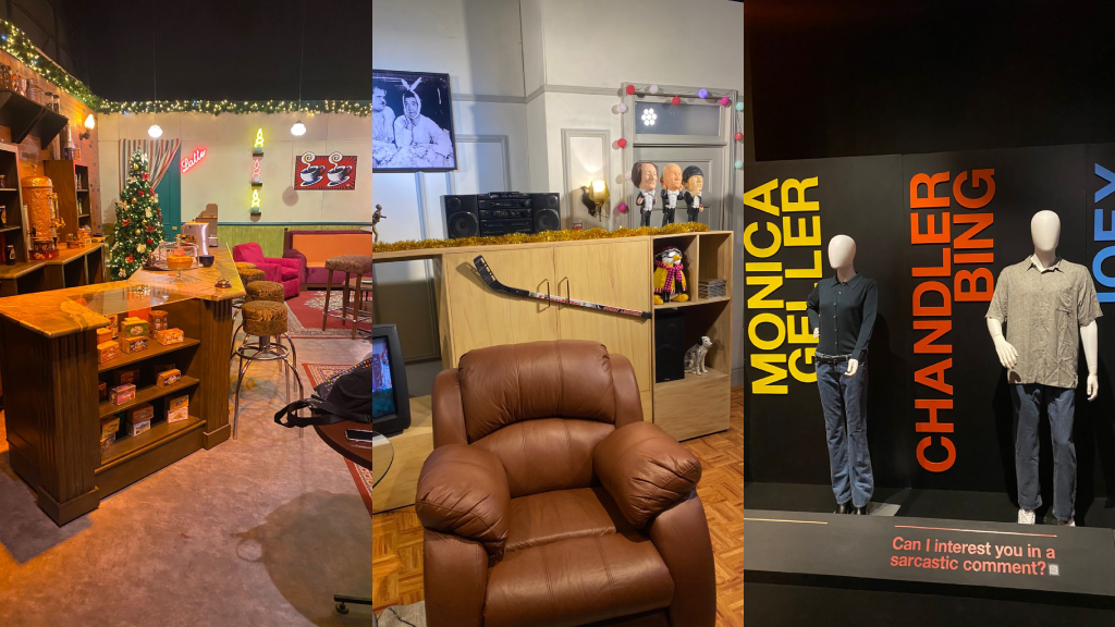 Montagem com fotos da "The Friends Experience"