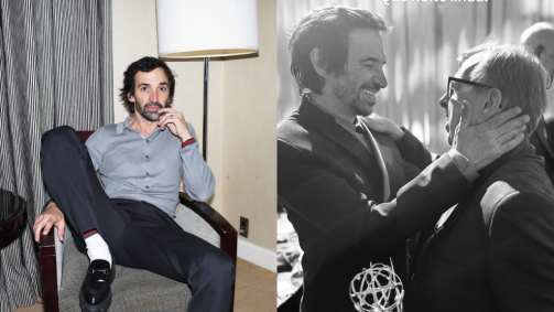 Montagem com imagens do Instagram do ator Júlio Andrade