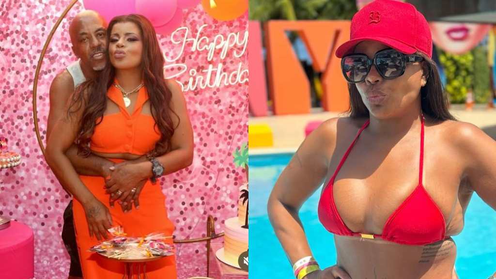 Montagem com fotos de Tati Quebra Barraco no Instagram