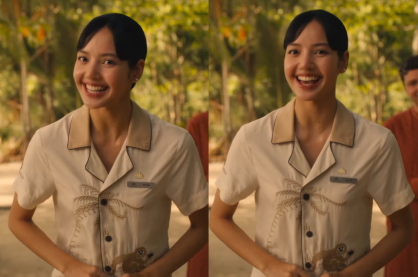 Montagem com Lisa, do Blackpink, na terceira temporada de "The White Lotus"