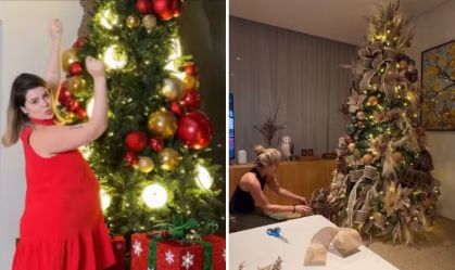Famosos mostram decoração natalina nas redes sociais