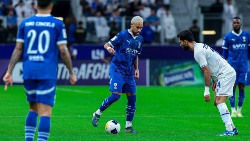 Neymar atuando pelo Al-Hilal