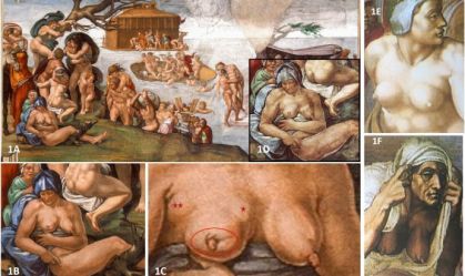 "O Dilúvio" no teto da Capela Sistina, no Vaticano