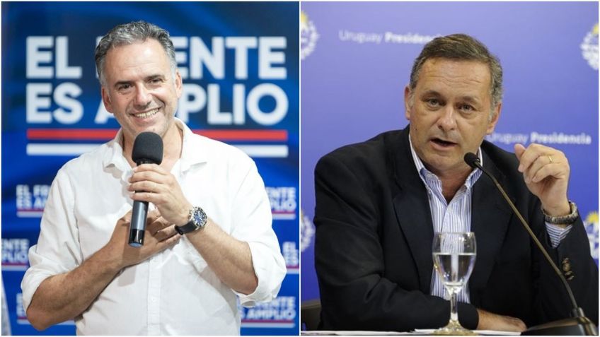 Yamandú Orsi (esq.) e Álvaro Delgado (dir.), candidatos à Presidência do Uruguai • Reprodução/Redes sociais