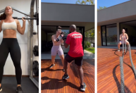 Paolla Oliveira mostra rotina pesada de exercícios: "Cuidar de mim"