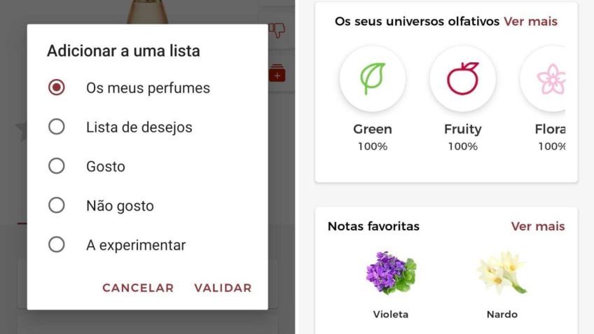 Conheça o aplicativo "Perfumist" • Reprodução/Perfumist