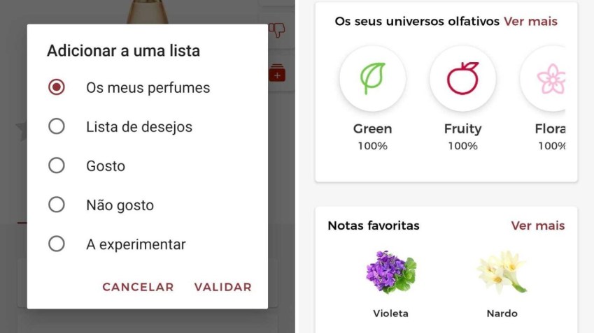 Conheça o aplicativo "Perfumist" • Reprodução/Perfumist