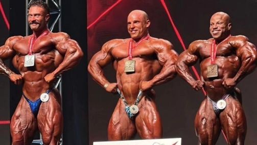 Martin Fitzwater, Chris Bumstead e Shaun Clarida no pódio do Praga Pro