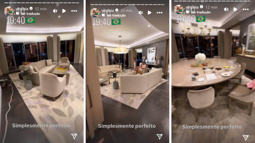 Além de ter dois andares, quarto conta com suítes, lavabos, cozinha e varanda gourmet • Instagram/Virginia