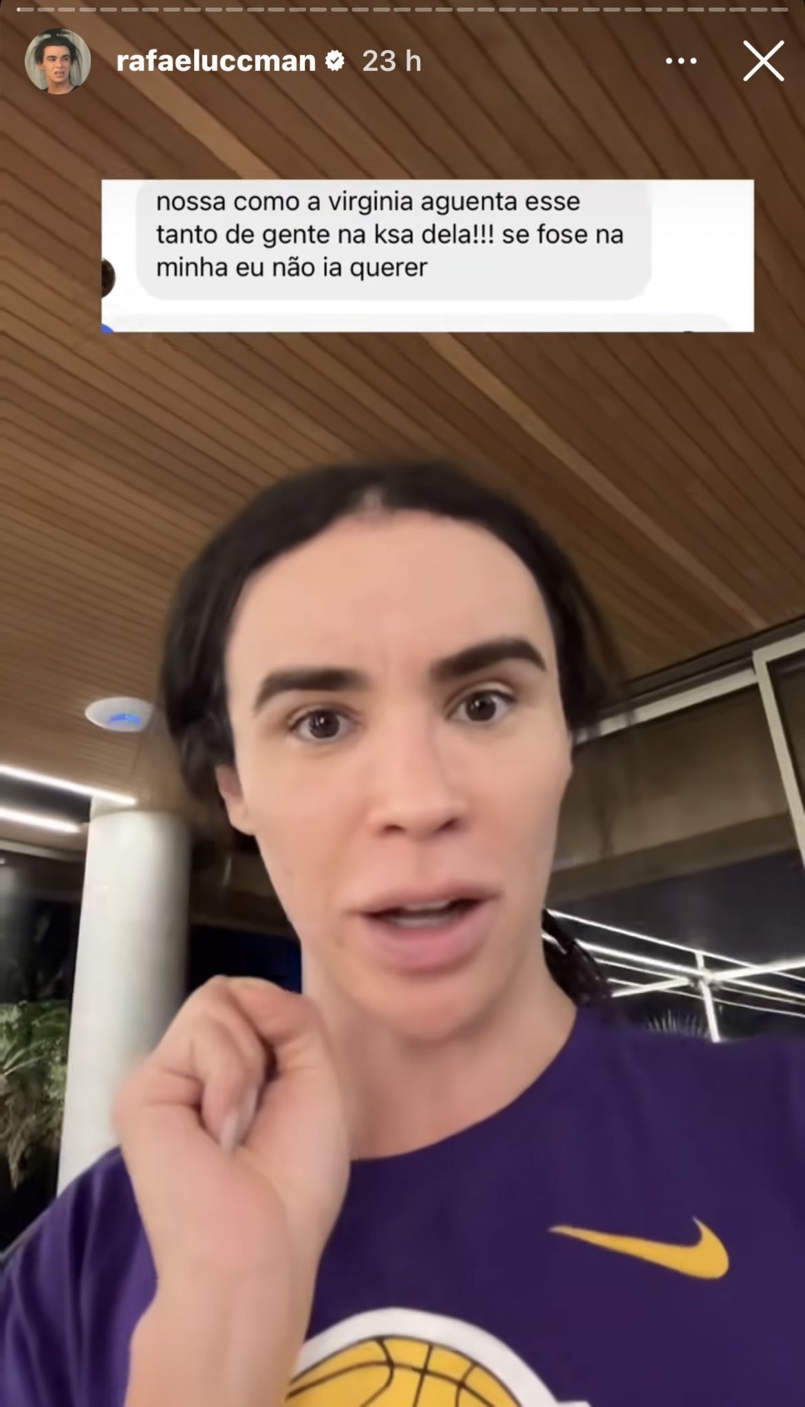 Influenciador respondeu crítica à Virginia Fonseca: "A casa é sua?" • Instagram/Rafael Uccman
