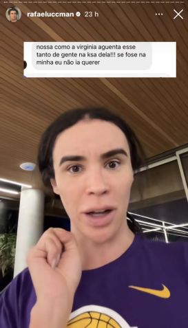 Influenciador respondeu crítica à Virginia Fonseca: "A casa é sua?" • Instagram/Rafael Uccman