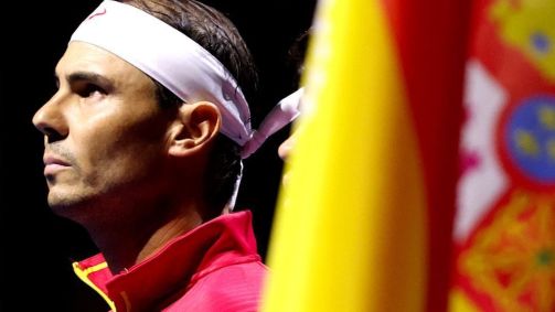 Rafael Nadal antes de partida pela Copa Davis