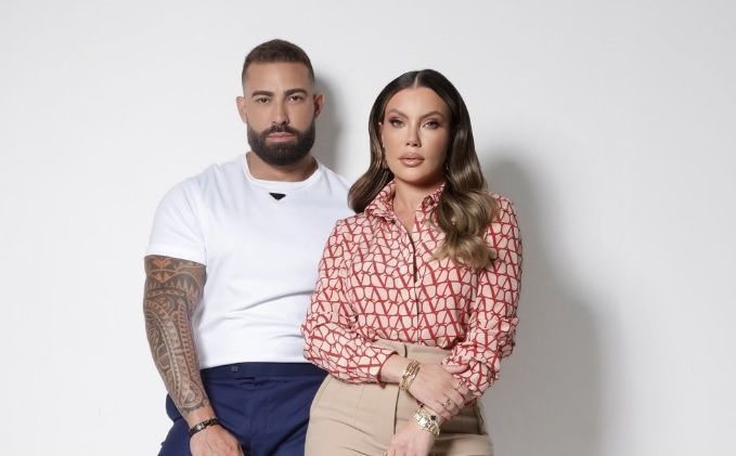 Yuri Silveira de Abreu e Fabiula de Arruda Freire, conhecidos como "rei e rainha da creatina" • Reprodução