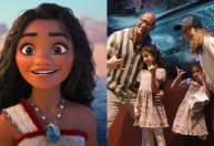 Dwayne Johnson se encanta com suas filhas em "Moana 2": "Melhor que o papai"