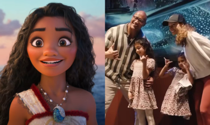 Dwayne Johnson se encanta com suas filhas em "Moana 2": "Melhor que o papai"