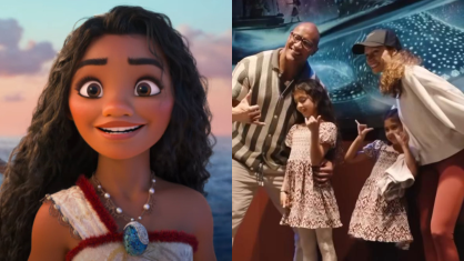 Dwayne Johnson e suas filhas Jasmine e Tiana emprestaram suas vozes para o filme "Moana 2"
