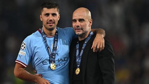 Rodri e Guardiola, do City