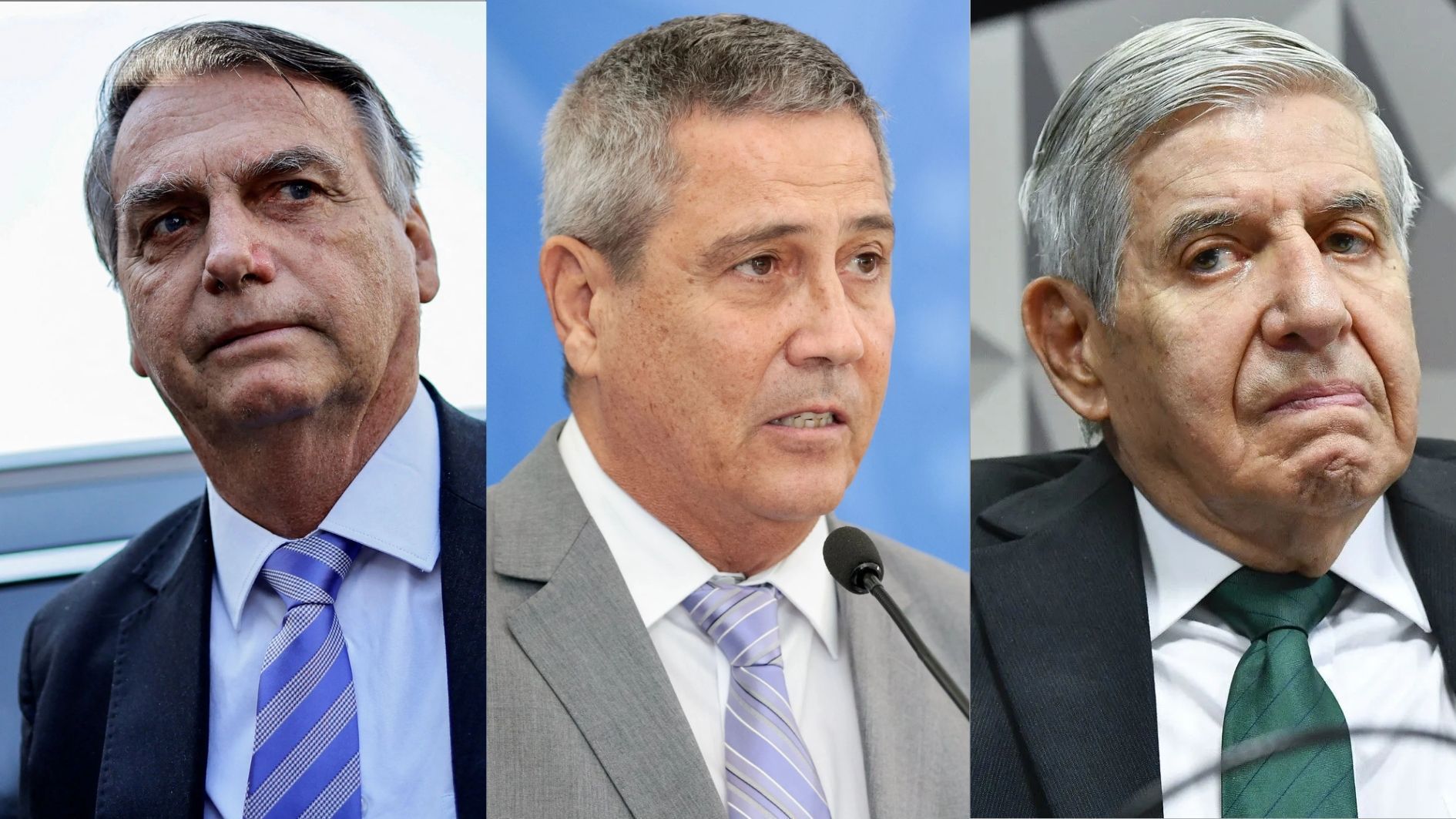 Bolsonaro, Braga Netto e Augusto Helno
