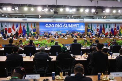 Mesa de abertura do G20, no MAM, na zona central da capital fluminense