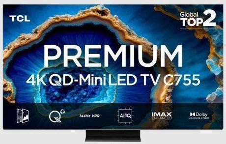 TCL Premium 4K QD-Mini LED C755. • Créditos: TCL.