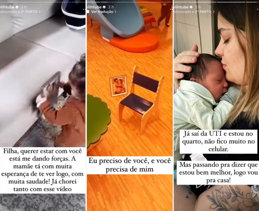 Após ser internada na UTI, Viih Tube reaparece nas redes sociais para tranquilizar seguidores • Instagram/Viih Tube