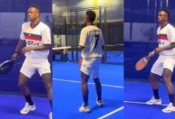 Vini Jr. veste Flamengo e se arrisca em novo esporte na Espanha; assista