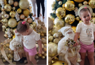 Virginia mostra Maria Flor posando em decoração de Natal: "Fotos da senhorinha"