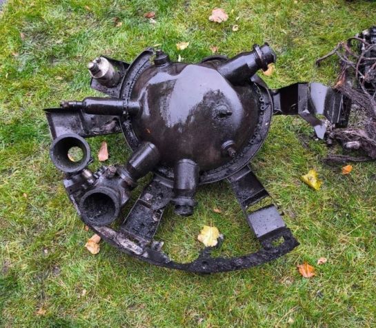 Fonte do setor de Segurança da Ucrânia forneceu fotos dos destroços do ataque em Dnipro, na Ucrânia, em 21 de novembro • Obtido pela CNN