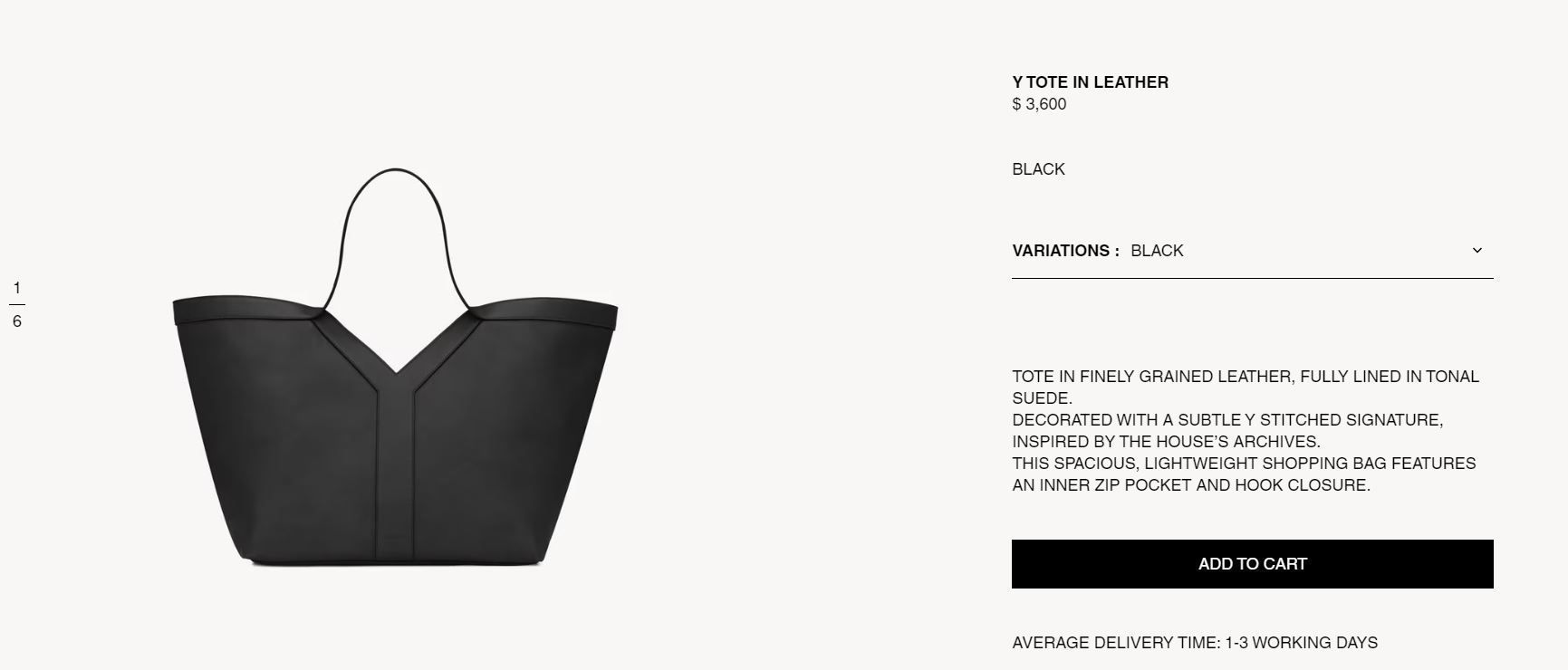 Y Bag integra a coleção outono-inverno 2024 da Saint Laurent • Reprodução/Saint Laurent