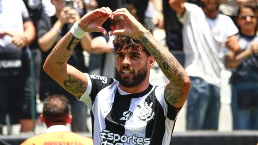 Yuri Alberto comemora gol do Corinthians sobre o Cruzeiro